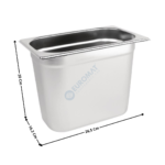 Bac gastronorme inox GN 1/9 - 150mm | BG19150 | CUISTANCE