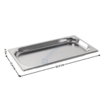 Bac gastronorme inox GN 1/3 - 20mm | BG13020 | CUISTANCE