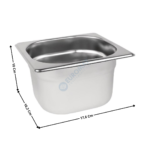 Bac gastronorme inox GN 1/6 - 100mm | BG16100 | CUISTANCE