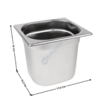 Bac gastronorme inox GN 1/6 - 150mm | BG16150 | CUISTANCE
