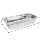 Bac gastronorme inox GN 1/3 - 65mm | BG13065 | CUISTANCE