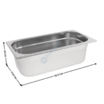 Bac gastronorme inox GN 1/3 - 100mm | BG13100 | CUISTANCE