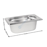 Bac gastronorme inox GN 1/9 - 65mm | BG19065 | CUISTANCE