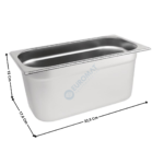 Bac gastronorme inox GN 1/3 - 150mm | BG13150 | CUISTANCE
