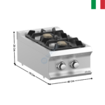 Feux vifs 2 zones XL à poser DOMINA 700 MAX | FB74TXL | MBM ITALY
