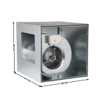 Caisson isolée de ventilation centrifuge motorisé 7/7 | 20RE774M+20D3IM | ALVENE