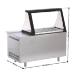 Saladette réfrigérée vitre rabattable 2 portes 600x400 - 15 x GN1/6 | PC80150L | CORECO