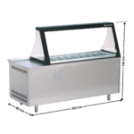 Saladette réfrigérée vitre rabattable 3 portes 600x400 - 27 x GN1/6 | PC80200L | CORECO