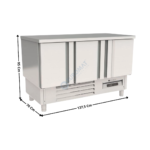 Meuble table réfrigérée 3 portes GN1/1 | MF140 | CORECO