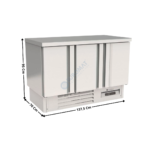 Meuble table réfrigérée 3 portes GN1/1 | MFC140 | CORECO