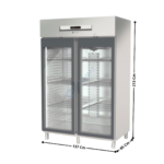Armoire positive GN2/1 1404L. - 2 portes vitré | AGRE1002PF | CORECO