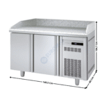 Meuble à pizza dessus granit 2 portes 400x600 | MR80150P | CORECO