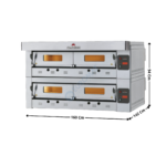 Four 24 pizzas 2 niveaux - GAZ | 2XB219D | ITALFORNI