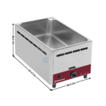 Bain-marie à gaz - 1 x GN1/1 | BMG11 | DIAMOND