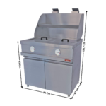 Friteuse 2 x 13 L. gaz Traditionnel à Cuve ronde | MIKA2MC | DIAMOND