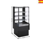 Vitrine chauffante 60cm - Capacité : 140L. - Vitre Carré | VV6HE6R | DOCRILUC