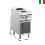Plaque 2 zones Rondes DOMINA 700 MAX | PR74A | MBM ITALY
