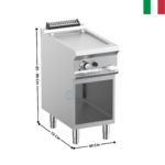 Plaque 1 zone acier gaz DOMINA 700 MAX | FTBG74AL | MBM ITALY
