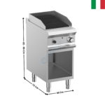 Grillade charcoal 1 zone gaz DOMINA 700 MAX | PLG74A | MBM ITALY