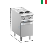 Friteuse 2 x 7 Litres élec DOMINA 700 MAX | FRE74A2V | MBM ITALY