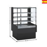 Vitrine chauffante 95cm - Capacité : 231L. - Vitre Carré | VV6HE9R | DOCRILUC