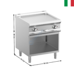 Plaque 2 zones acier élec DOMINA 700 MAX | FTBE77AL | MBM ITALY
