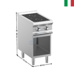 Plaque 2 zones à induction DOMINA 700 MAX | IN74A | MBM ITALY