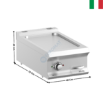Plaque 1 zone acier élec à poser DOMINA 700 MAX | FTBE74TL | MBM ITALY