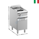 Friteuse 1 x 12 Litres élec DOMINA 700 MAX | FRBE74A | MBM ITALY