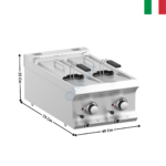 Friteuse 2 x 7 Litres élec à poser DOMINA 700 MAX | FRE74T2V | MBM ITALY