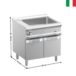 Bain-marie 2 x GN1/1 électrique DOMINA 700 MAX | BME78A | MBM ITALY