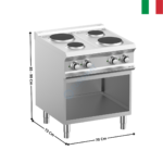 Plaque 4 zones Rondes DOMINA 700 MAX | PR77A | MBM ITALY