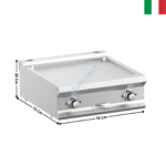 Plaque 2 zones acier élec à poser DOMINA 700 MAX | FTBE77TL | MBM ITALY