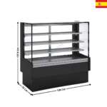 VitVitrine chauffante 130cm - Capacité : 322L. - Vitre Carré | VV6HE13R | DOCRILUC