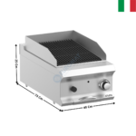 Grillade charcoal 1 zone gaz à poser DOMINA 700 MAX | PLG74T | MBM ITALY