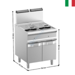 Friteuse 2 x 14 Litres gaz DOMINA 700 MAX | FRG77A | MBM ITALY