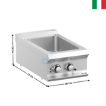 Bain-marie 1 x GN1/1 électrique à poser DOMINA 700 MAX | BME74T | MBM ITALY