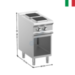 Plaque 2 zones Carrés DOMINA 700 MAX | PQ74A | MBM ITALY