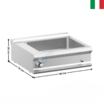 Bain-marie 2 x GN1/1 électrique à poser DOMINA 700 MAX | BME78T | MBM ITALY