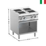 Plaque 4 zones Carrés DOMINA 700 MAX | PQ77A | MBM ITALY