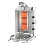 Machine à Kebab 3 zones HP Gaz - Premium Series | GD3S | POTIS