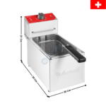 Friteuse électrique 2/3 L. à Poser - Premium | TF3 | VALENTINE