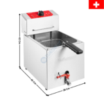 Friteuse électrique 7 L. à poser - TURBO - Premium | TF7T | VALENTINE