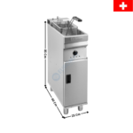 Friteuse électrique 9/10 L. sur coffre - Premium | EVO250 | VALENTINE