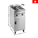 Friteuse électrique 8+8 L. sur coffre - Premium | EVO2200 | VALENTINE