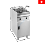 Friteuse électrique 15/18 L. sur coffre - TURBO - Premium | EVO400T | VALENTINE
