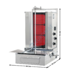 Machine à Kebab 3 Zones Vitro-Céramique - Version HP Electrique - Premium Series | FCE3 | POTIS