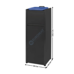 Poubelle snack self-service acier noire 110L | CPSN | CASSELIN