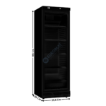 Armoire vitrée 382L. Noir - Positive | 74640094 | COMBISTEEL