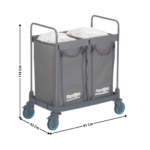 Chariot de transport à linge double | 70480005 | COMBISTEEL
